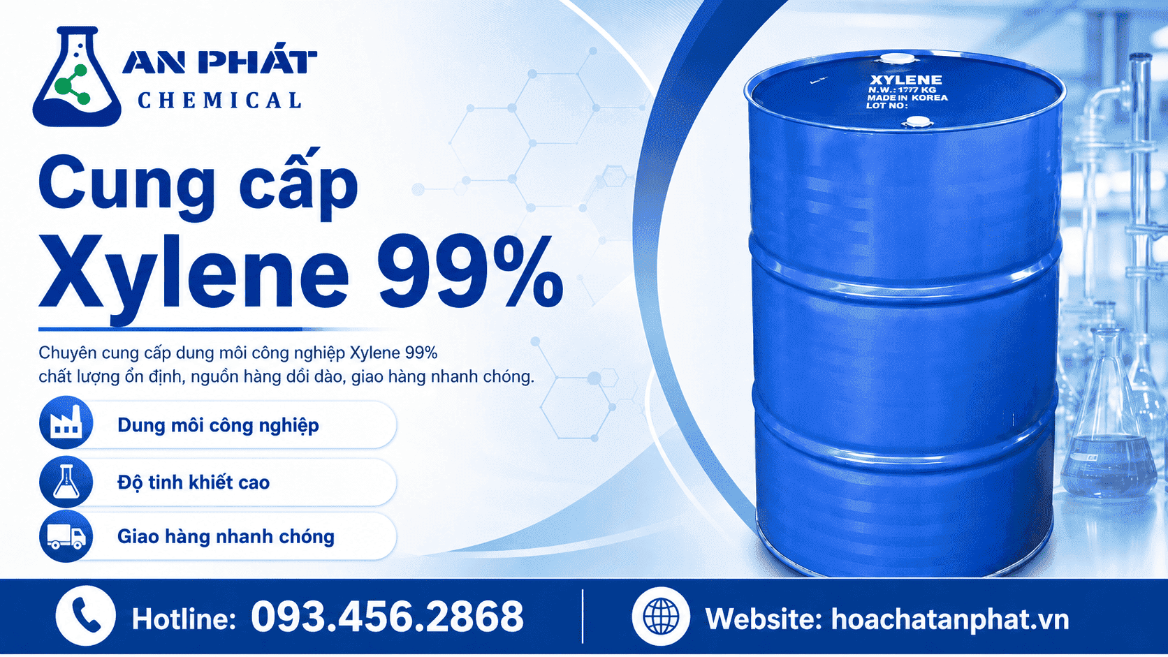 Cách lập kế hoạch mua Xylene định kỳ cho nhà máy sản xuất