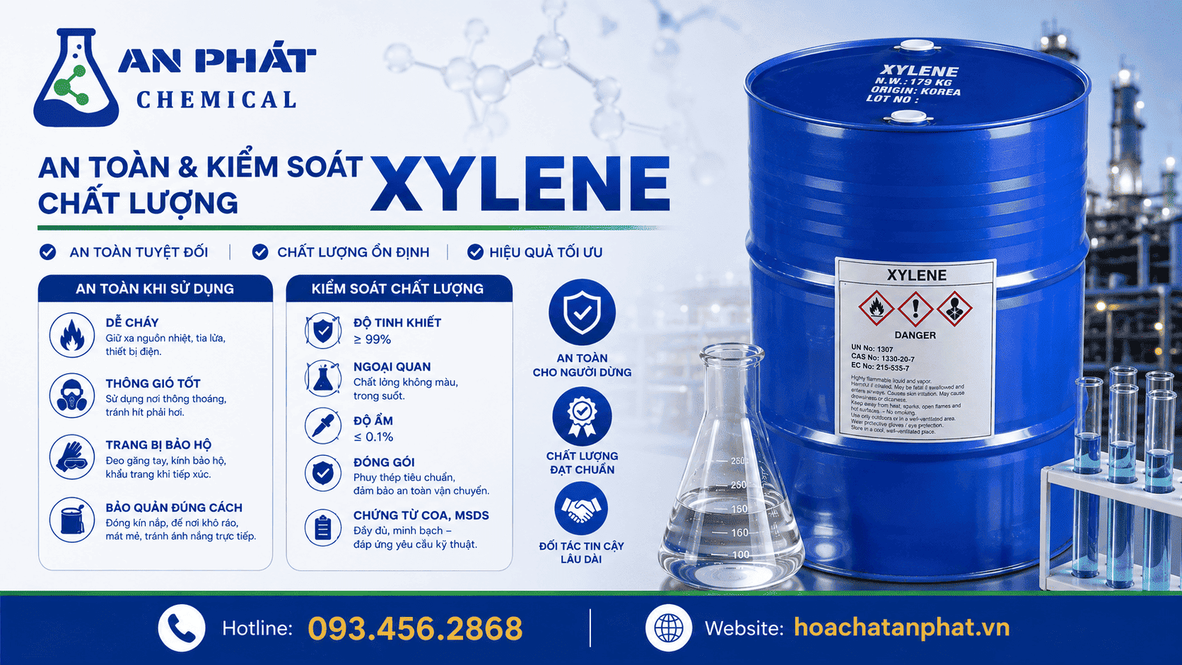 CO, CQ và COA Xylene: doanh nghiệp cần kiểm tra gì?